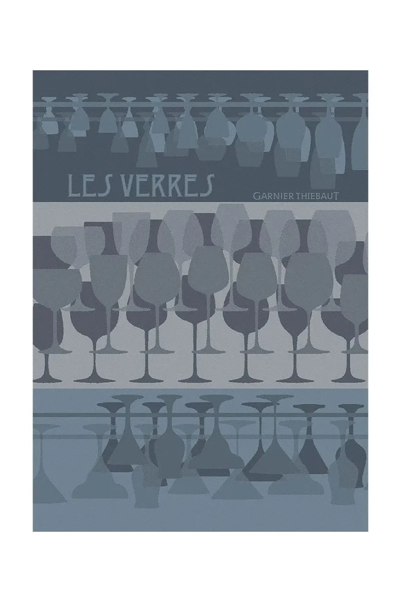 Garnier-Thiebaut Les Verres A Pied Kitchen Towel Denim - Image 2