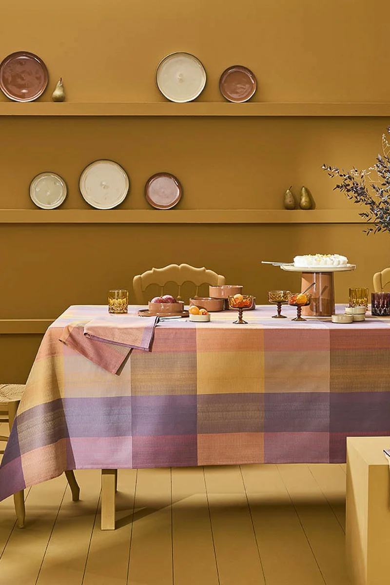 Garnier-Thiebaut Mille Ecossais Coated Tablecloth Velvet - Image 2