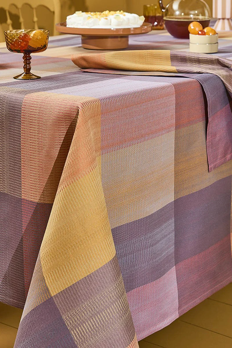 Garnier-Thiebaut Mille Ecossais Coated Tablecloth Velvet - Image 3