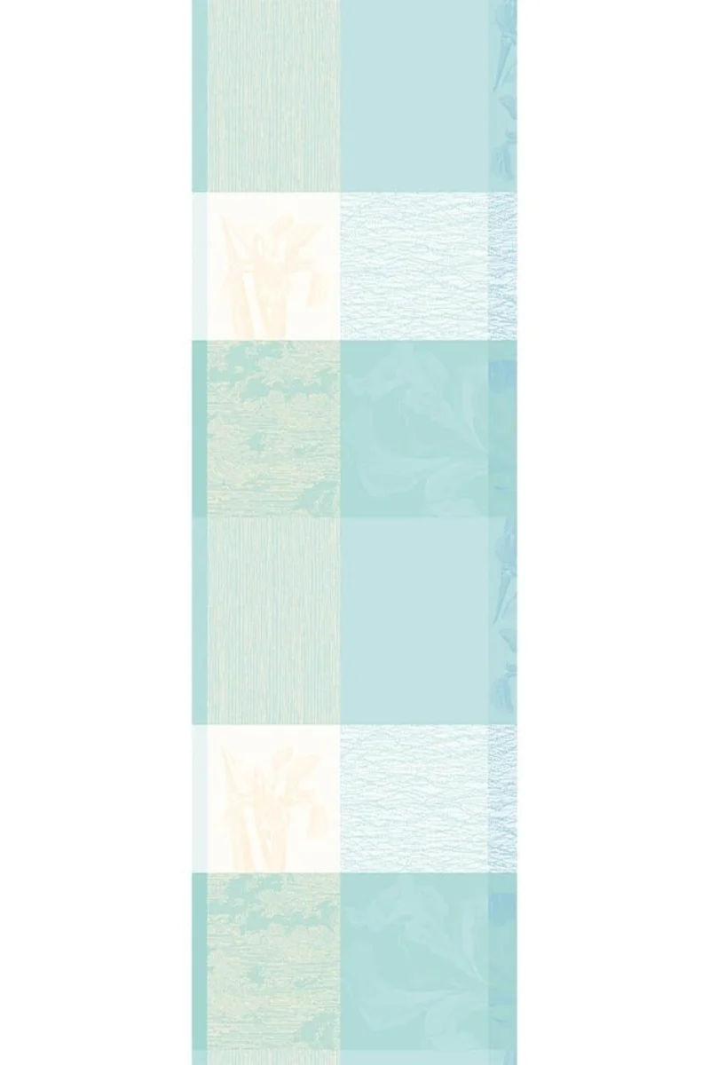 Garnier-Thiebaut Mille Iris D'Eau Runner 22"x71" Aqua - Image 2
