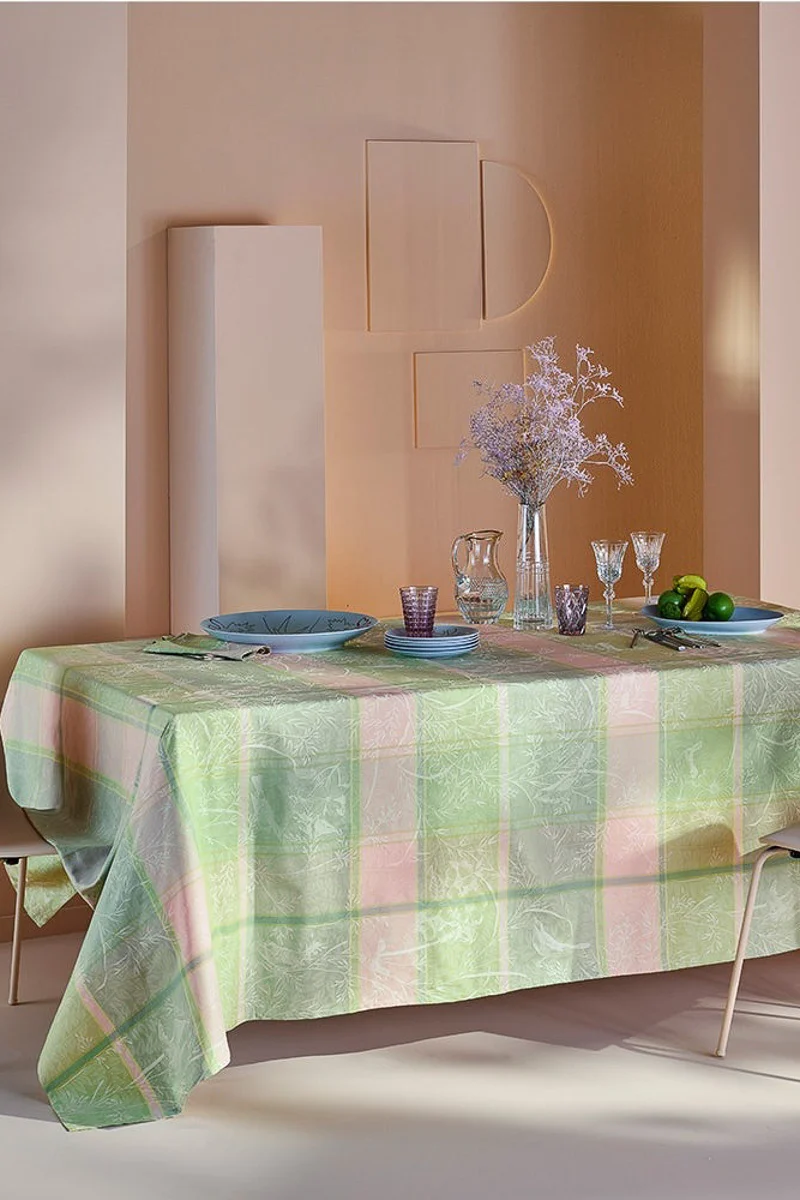 Garnier-Thiebaut Mille Printemps Tablecloth 71"x118" Eclosion - Image 3