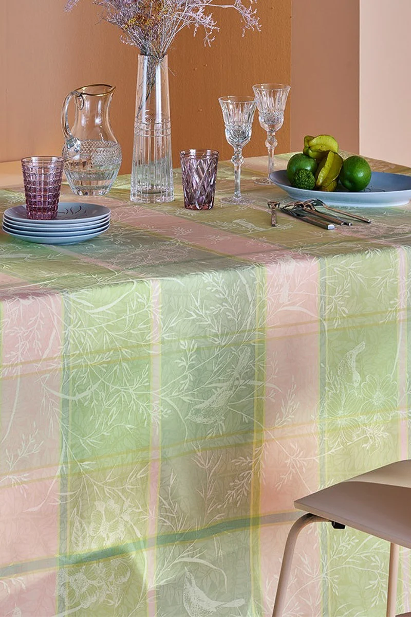 Garnier-Thiebaut Mille Printemps Tablecloth 71"x71" Eclosion - Image 2