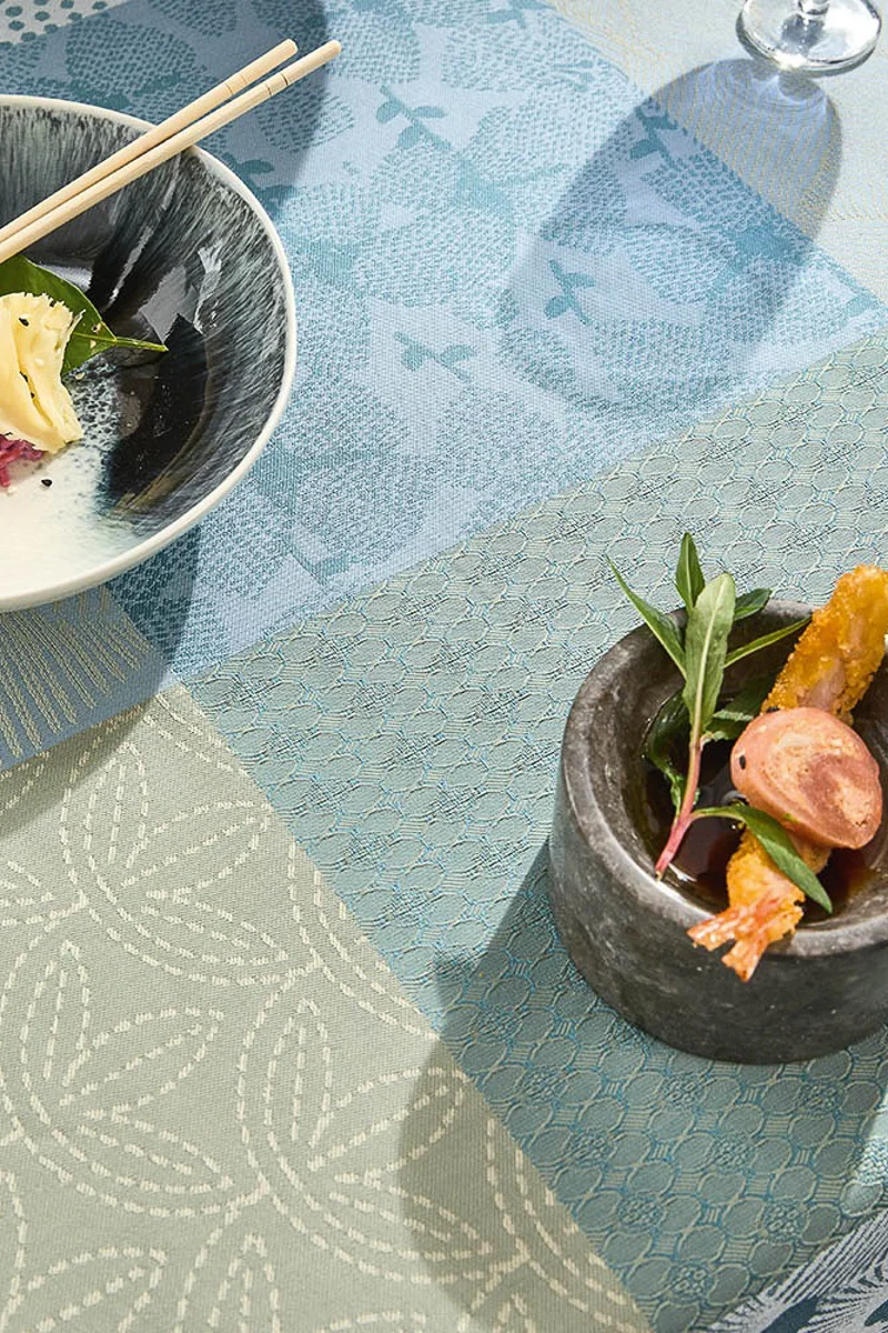 Garnier-Thiebaut Mille Zen Coated Tablecloth Ecume - Image 2