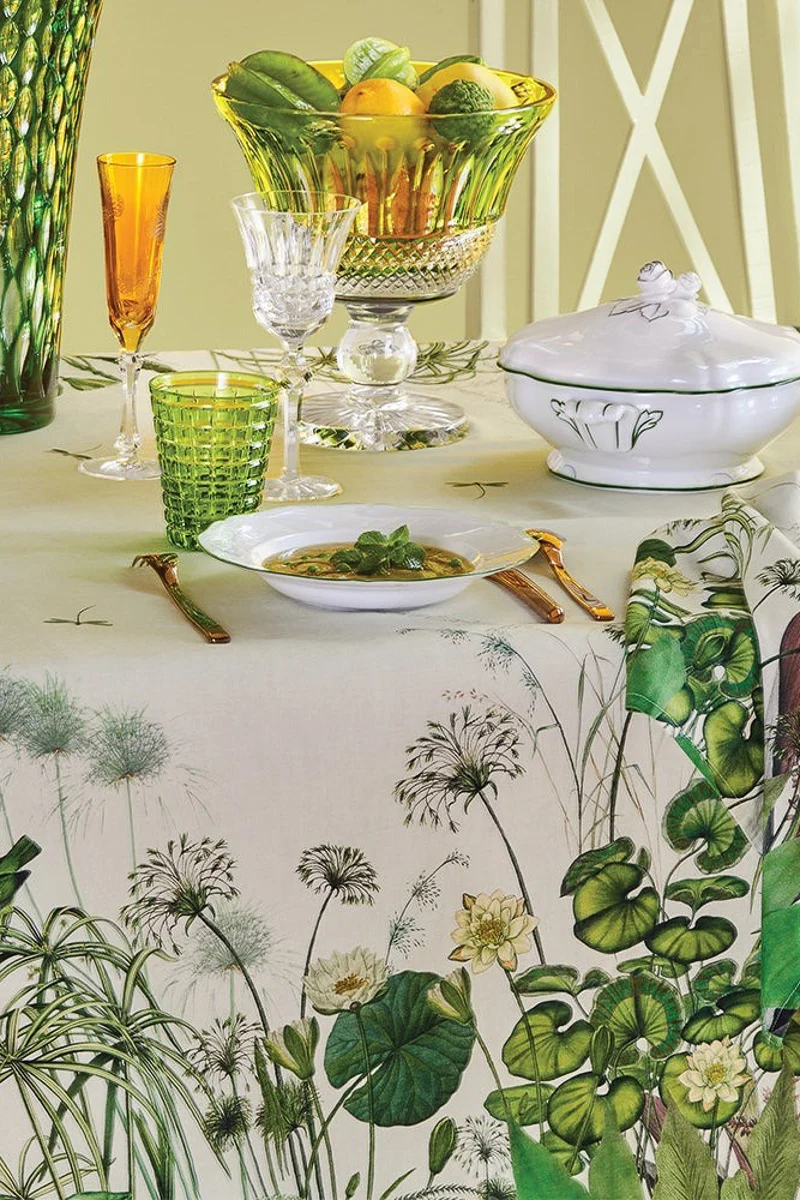 Garnier-Thiebaut Nenuphars Table Runner 20"x61" Parchemin - Image 2