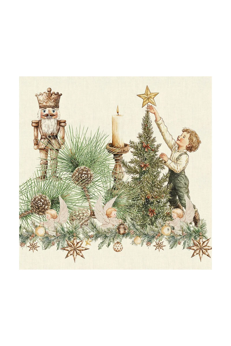 Garnier-Thiebaut Noel Vintage Napkin Dore - Image 2