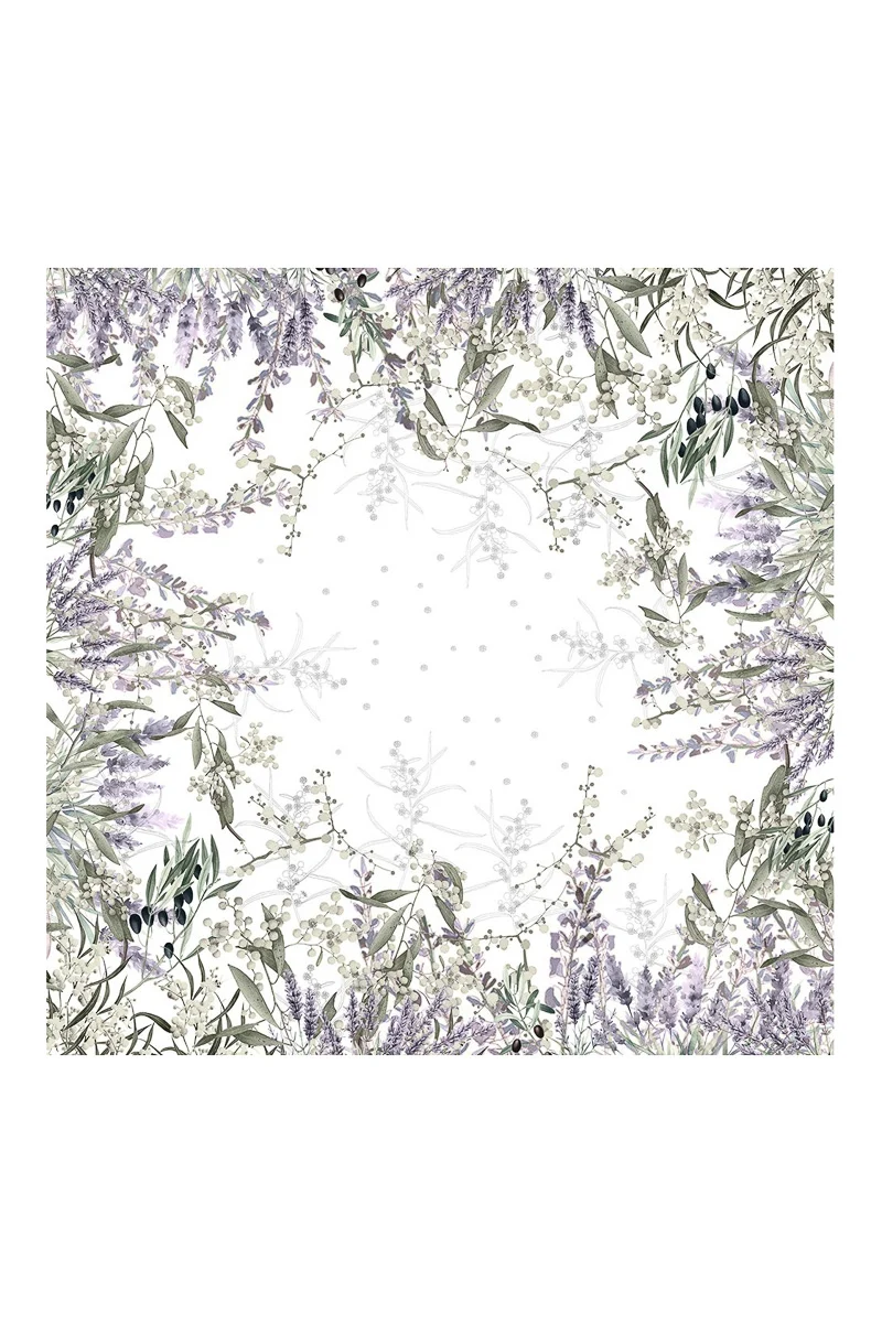 Garnier-Thiebaut Parfum De Lavande Tablecloth 61"x61" Mauve - Image 4