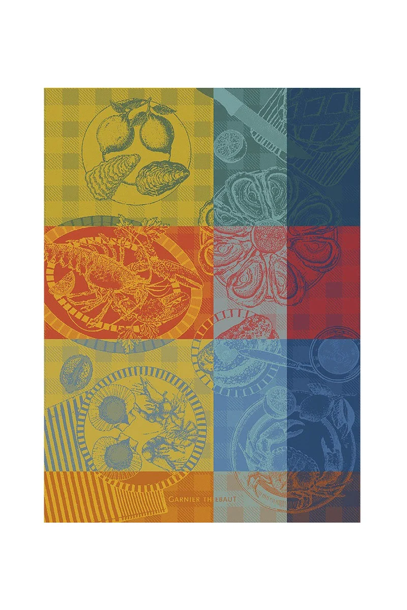Garnier-Thiebaut Seafood Citronne Kitchen Towel - Image 2