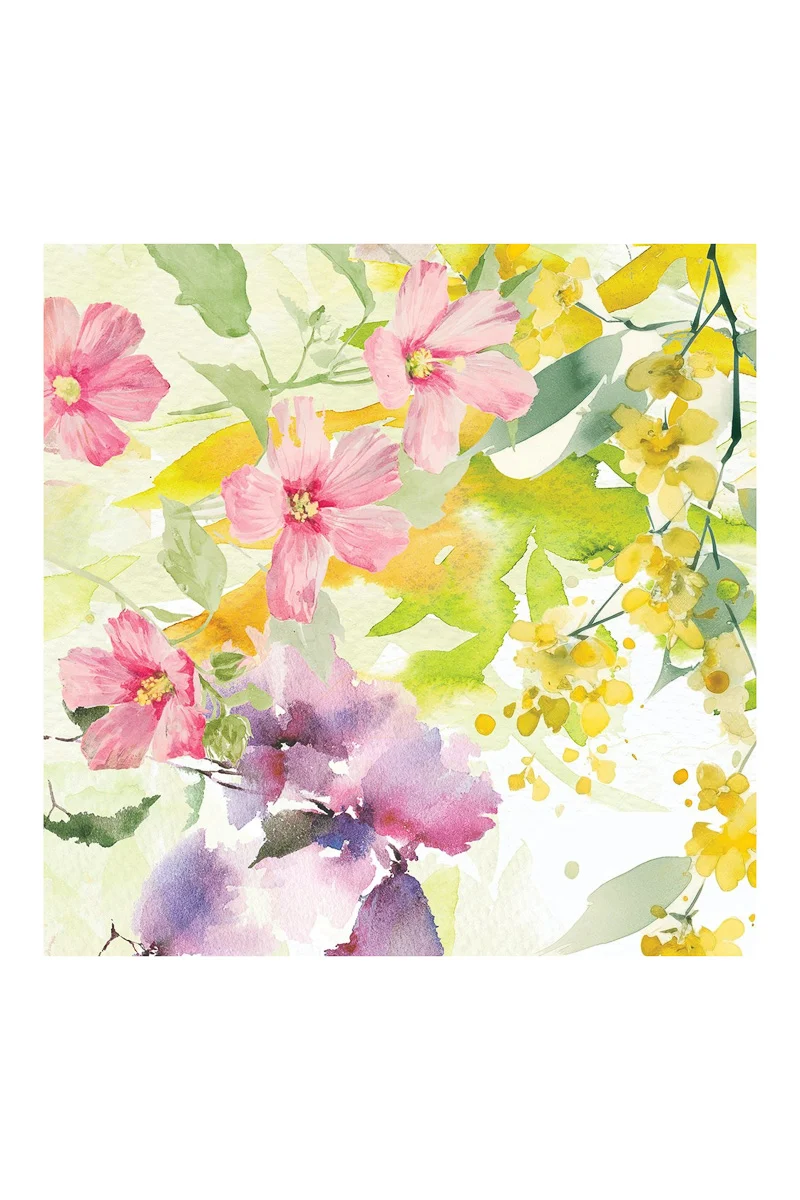 Garnier-Thiebaut Souffle Fleuri Napkin 18"x18" Printemps - Image 2