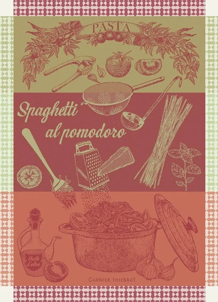 Garnier-Thiebaut Spaghetti Pomodoro Basilic Kitchen Towel - Image 2