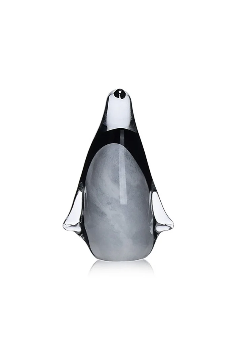 Glass Penguin 8" Black