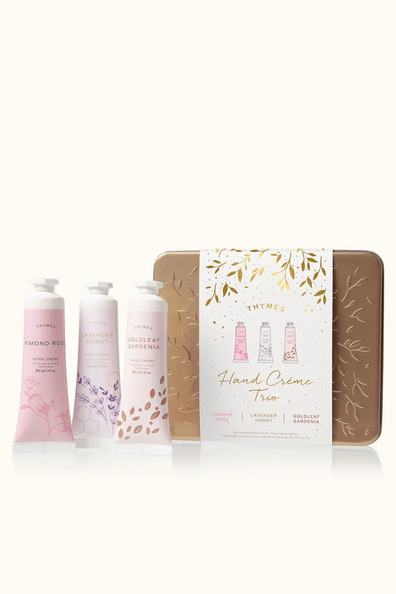 Thymes Kimono Rose, Lavender Honey & Goldleaf Gardenia Hand Cream Trio - Image 2