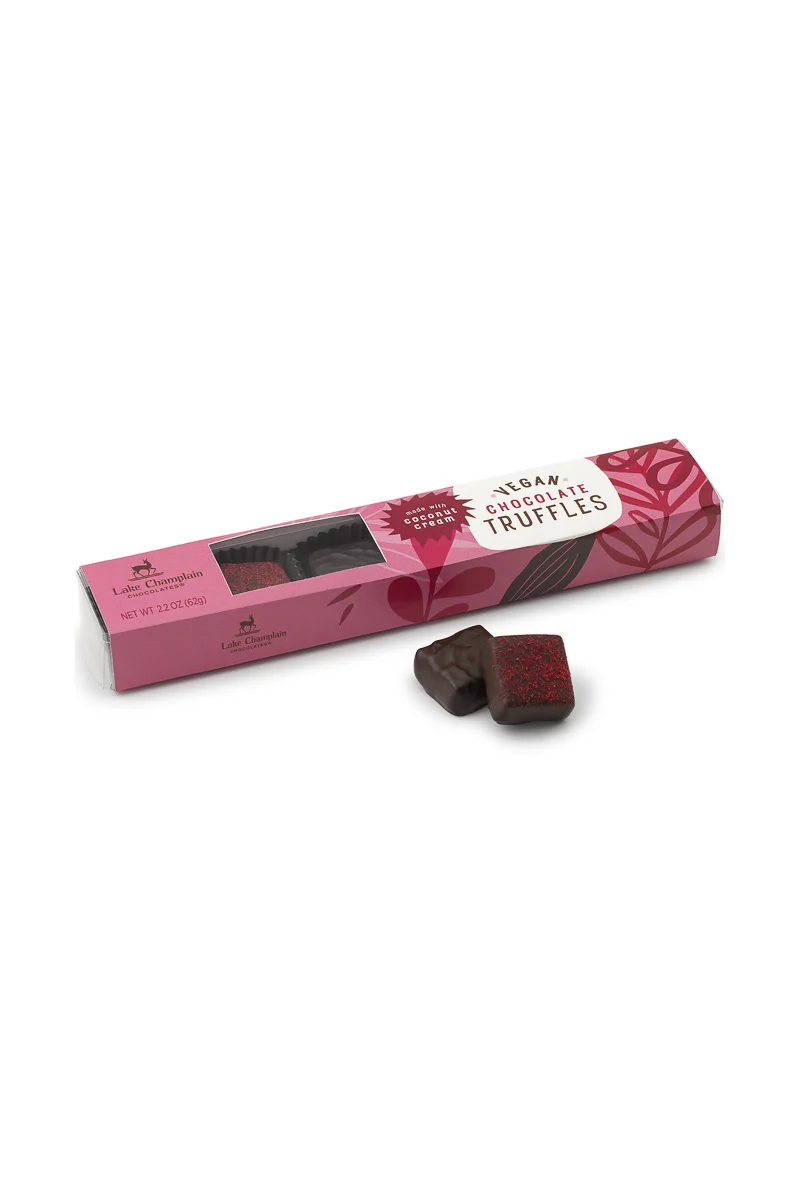 Lake Champlain Chocolates Dark Vegan Chocolate Truffles Sampler 6 piece