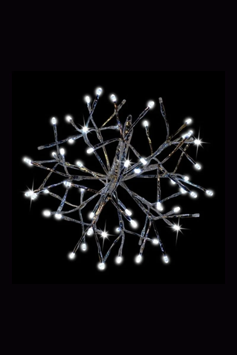 Shimmering Sphere 12" Silver/Pure White Twinkle