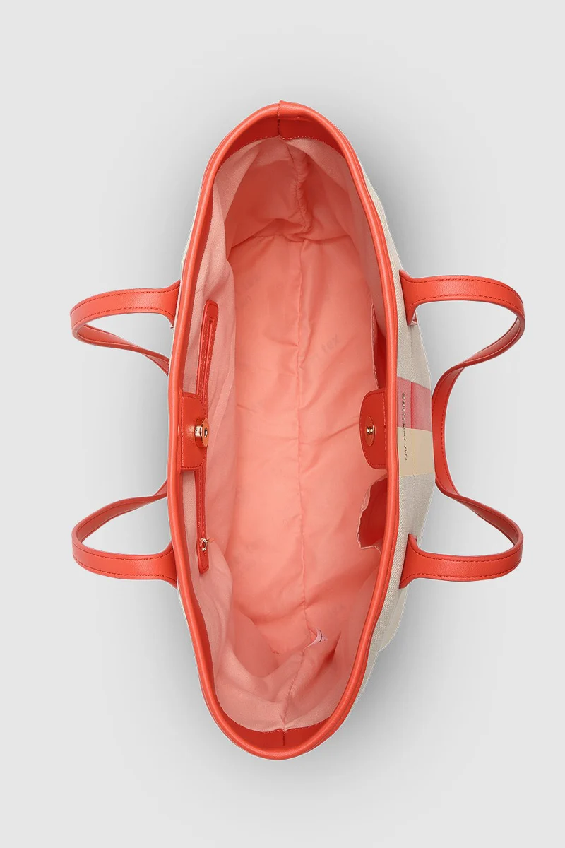 Louenhide Maui Canvas Tote Bag Peach - Image 3