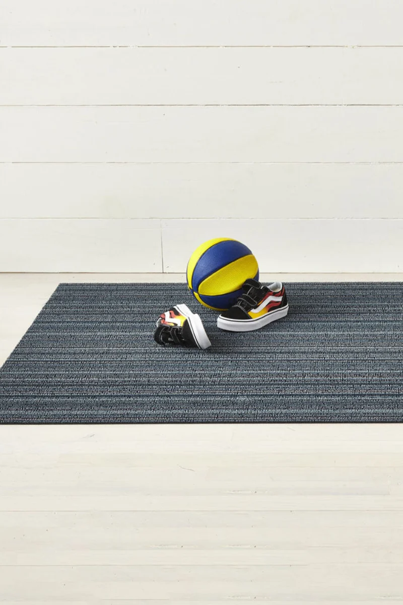 Chilewich Skinny Stripe Shag Utility Mat 24"x36" Blue