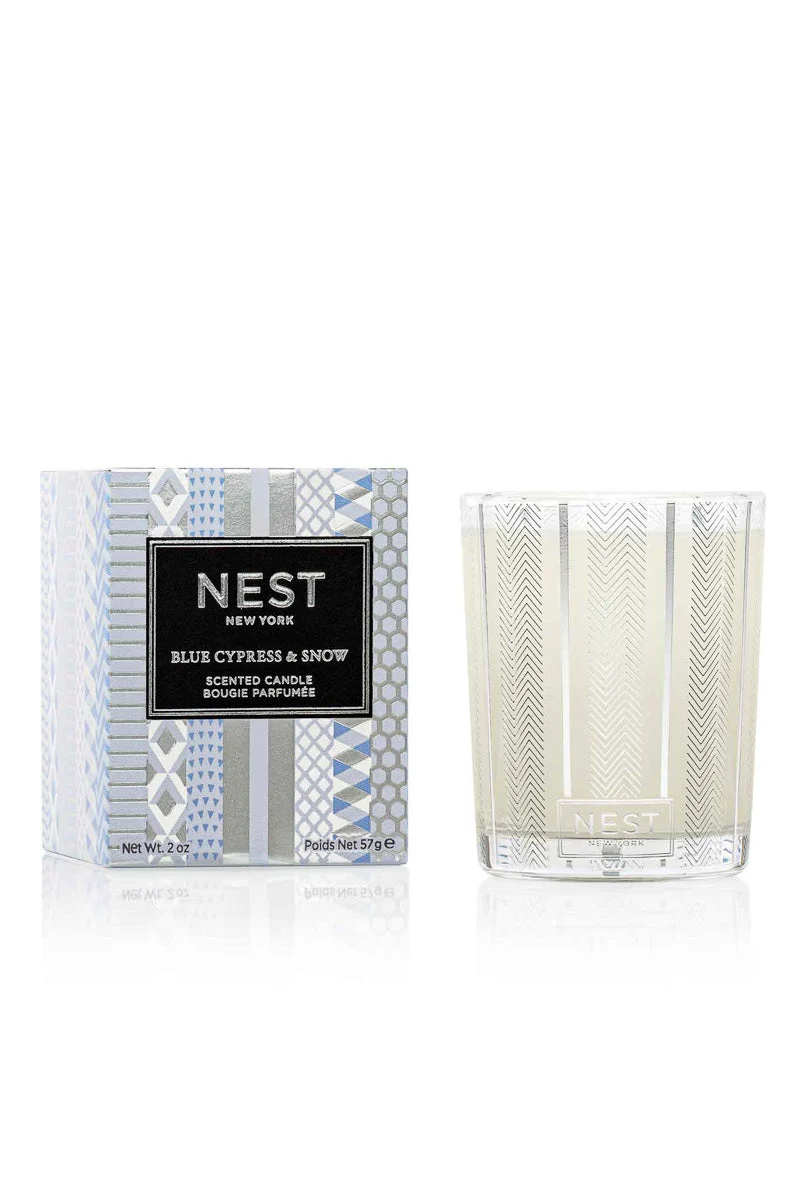 Nest Votive Candle Blue Cypress & Snow