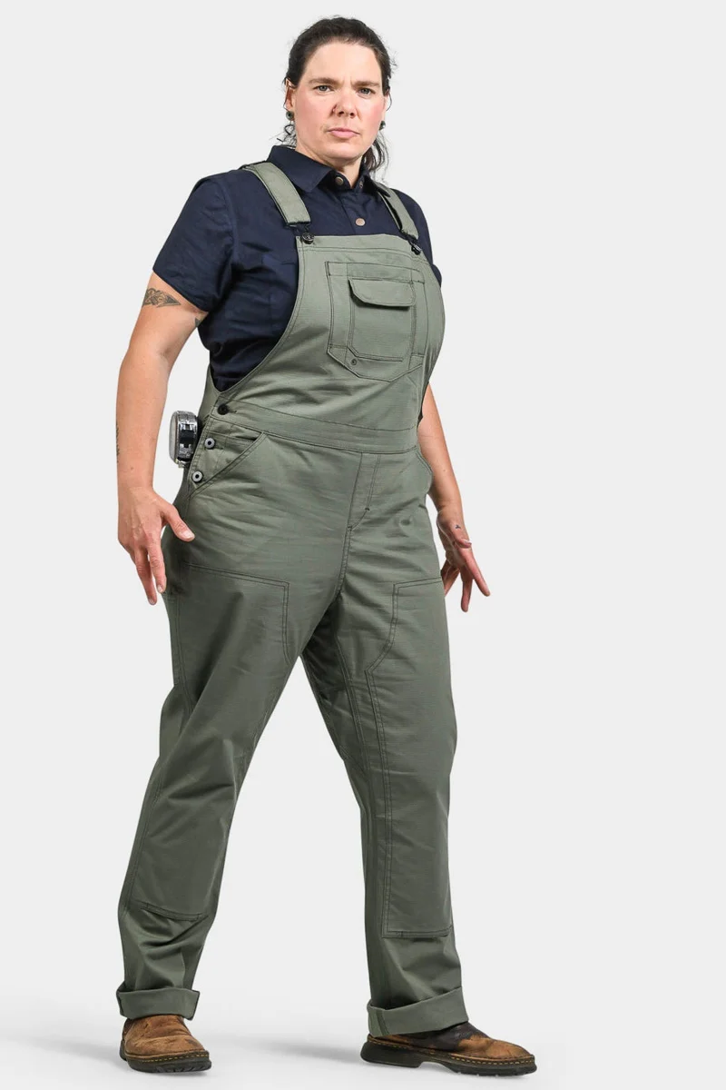 Dovetail Workwear Freshly Overalls in Ultra Light Lichen Green Ripstop 20X30 - Image 2