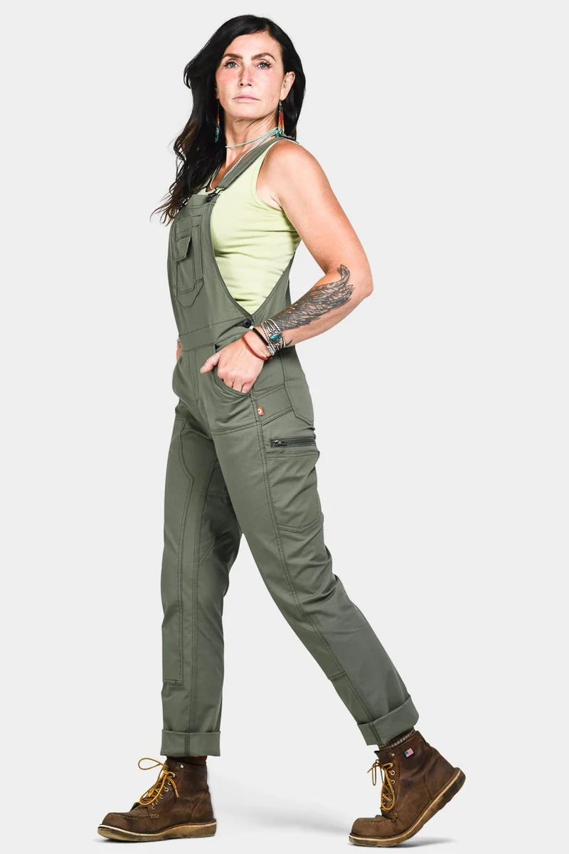 Dovetail Workwear Freshly Overalls in Ultra Light Lichen Green Ripstop 20X30 - Image 3