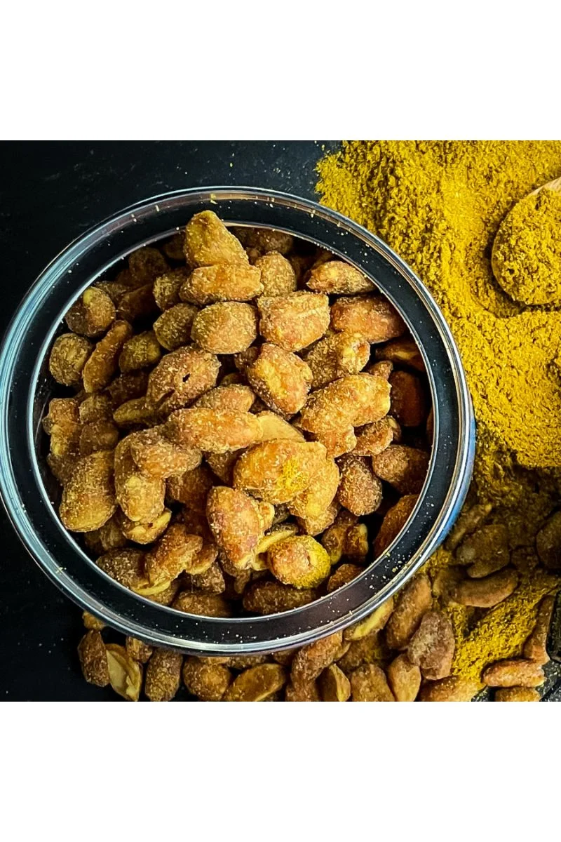 Bourbon Barrel Foods Bourbon Smoked Curry & Honey Roasted Peanuts 9 oz - Image 2