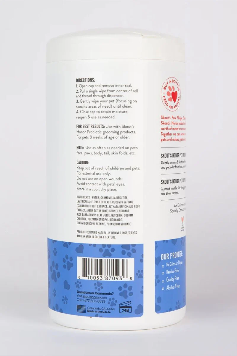Skout's Honor Pet Grooming Wipes 80 Count - Image 2
