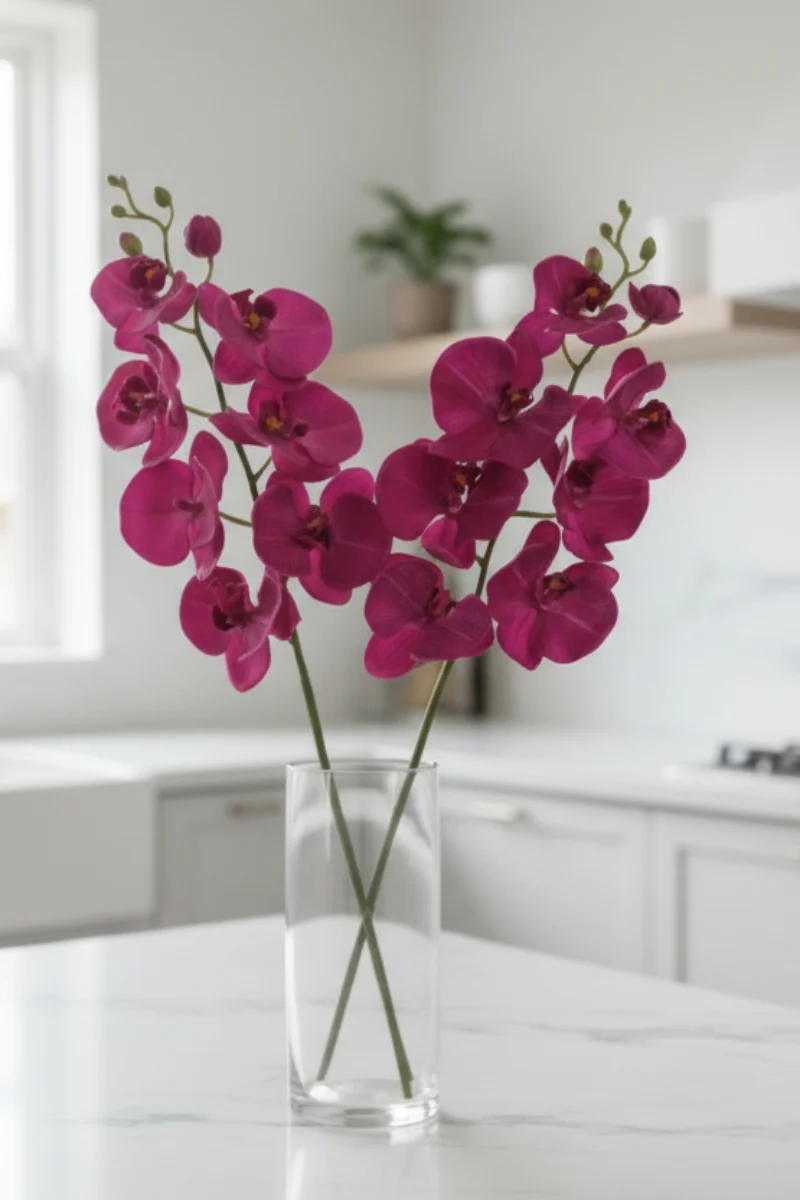 Faux Phalaenopsis Spray 30" Orchid