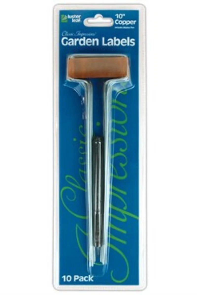 Luster Leaf Classic Impressions Plant Labels 10" 10 Pack Copper