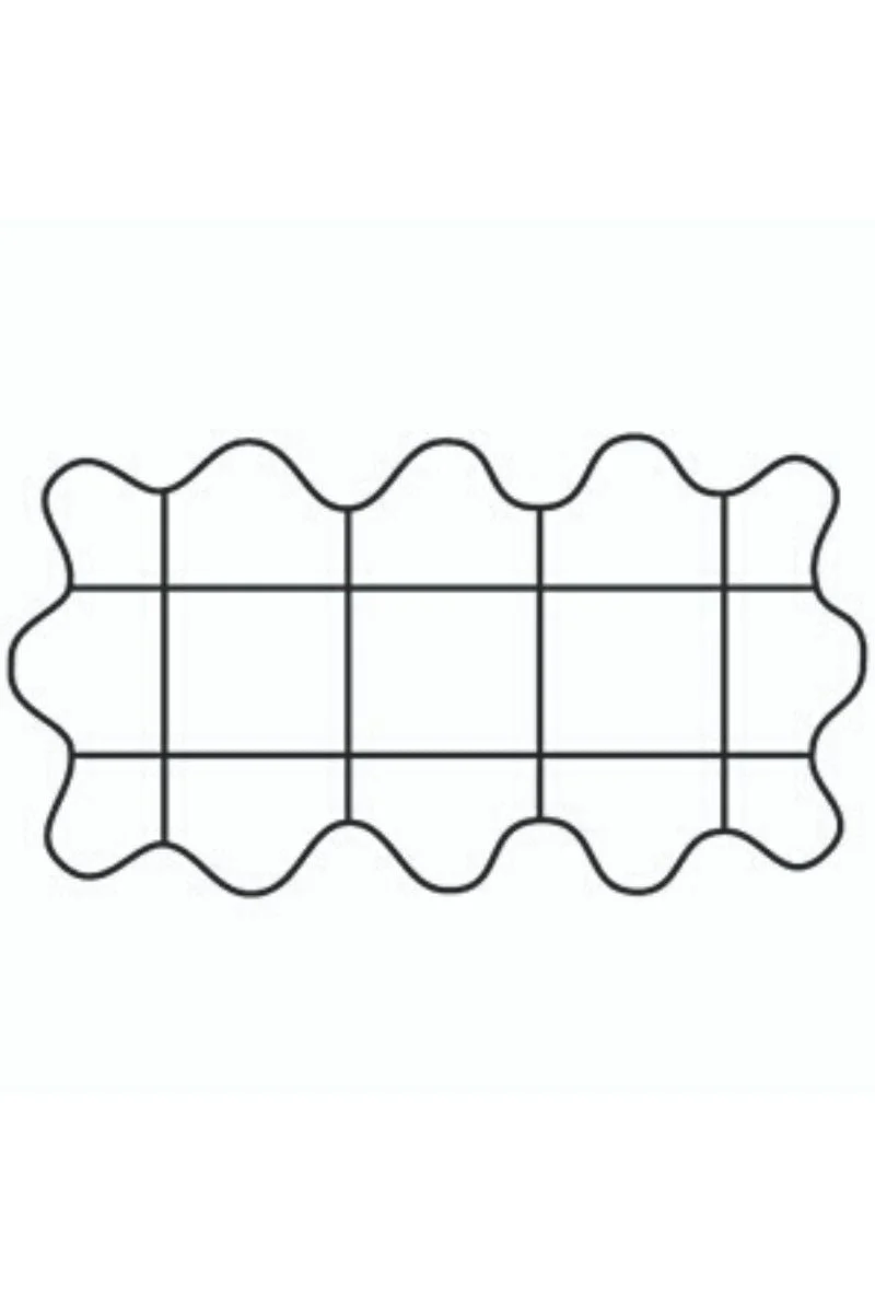 Peacock Support Grid Scalloped 26" x 13"