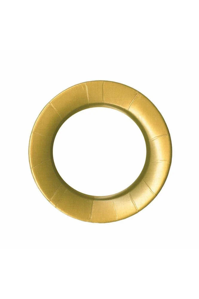 Caspari Linen Border Salad Plates Gold