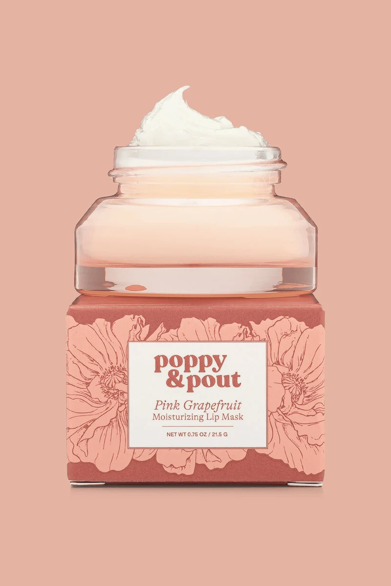 Poppy & Pout Moisturizing Lip Mask Pink Grapefruit - Image 2