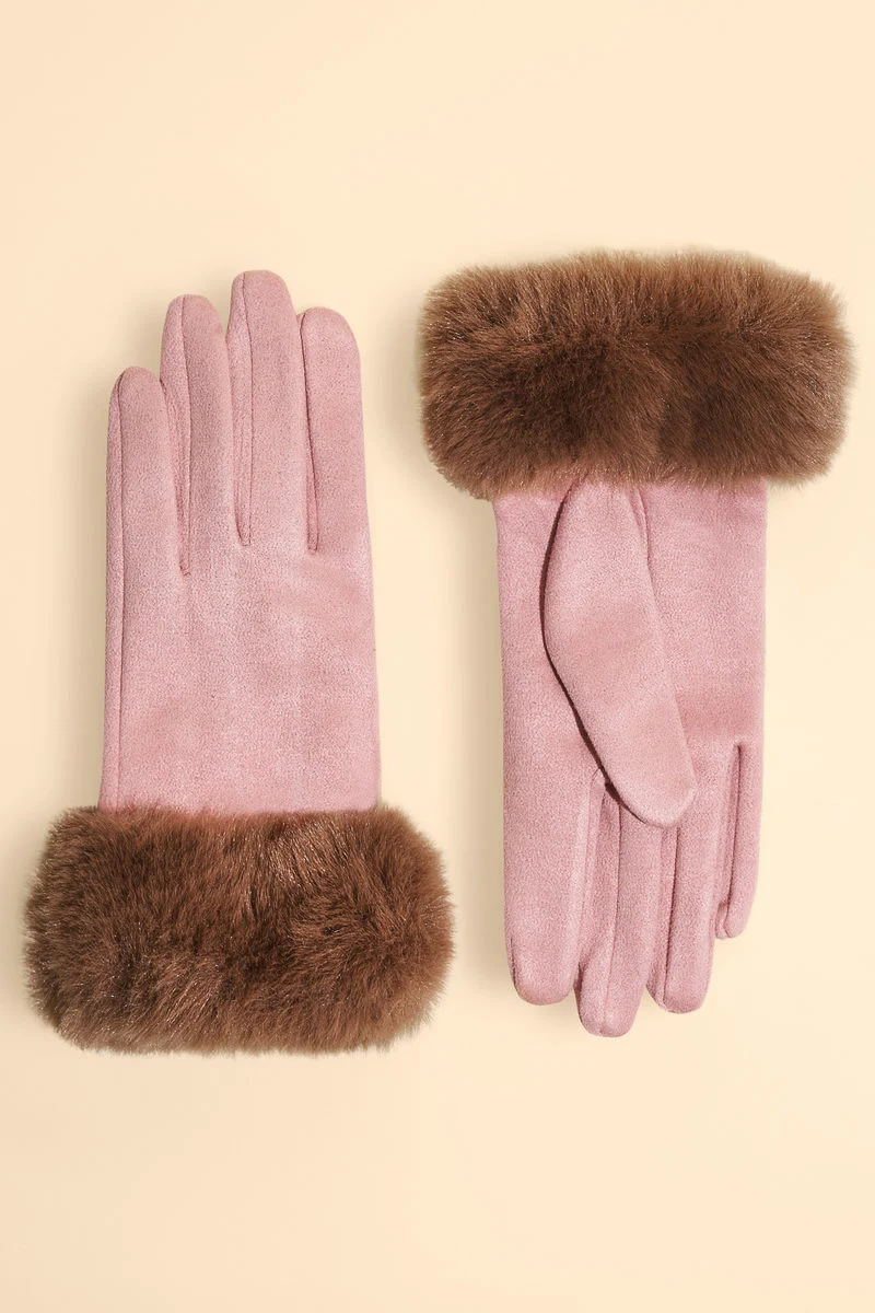 Powder Design Betinna FF Cuff Gloves Petal/Teddy - Image 2