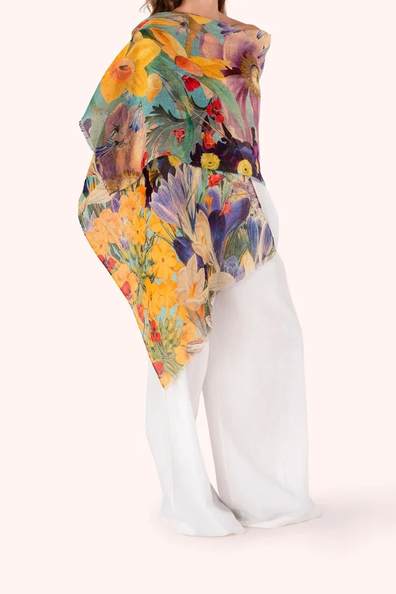 Powder Design Linen/Cotton Scarf Spring Flora - Image 3