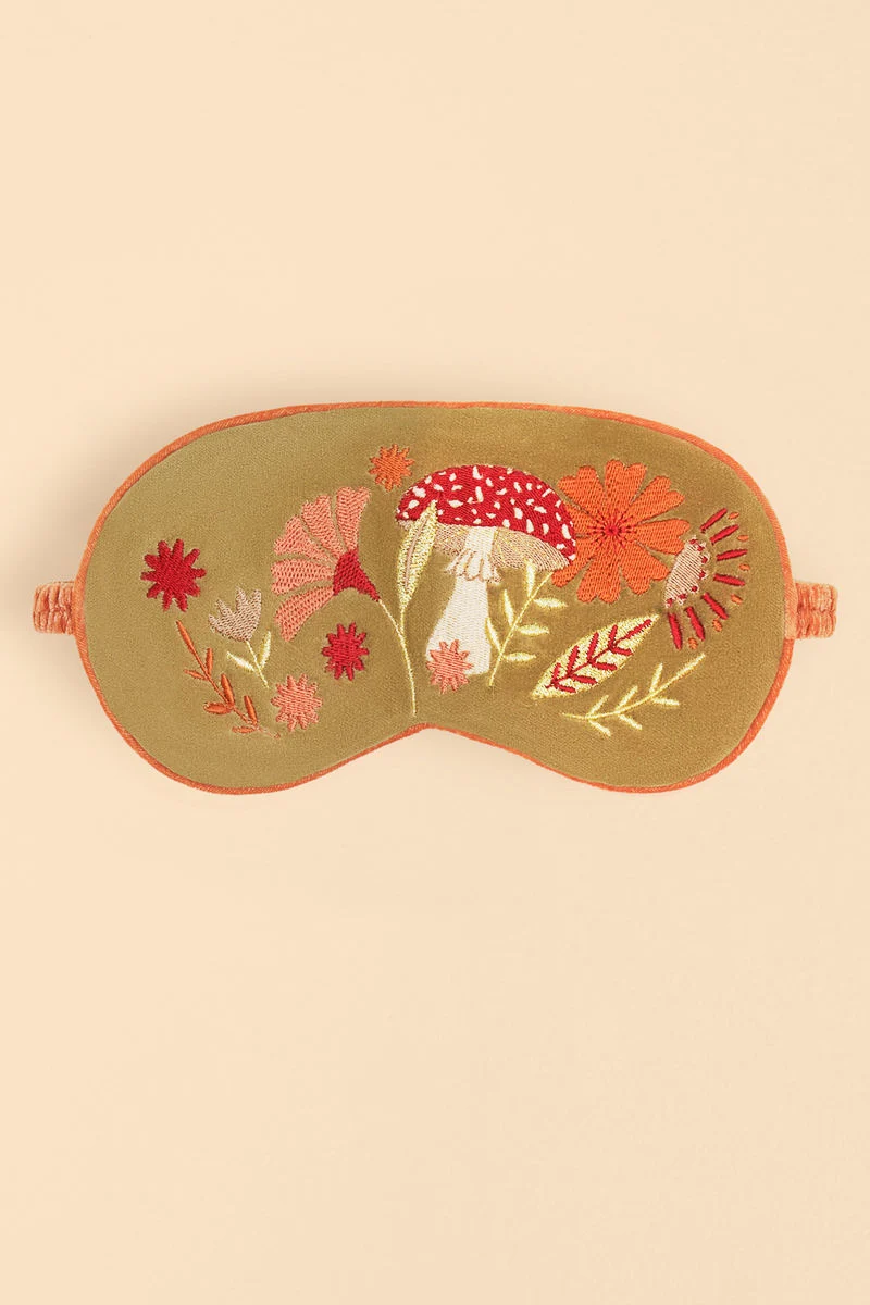 Powder Design Luxury Lavender Velvet Eye Mask Tranquil Toadstool Sage - Image 2