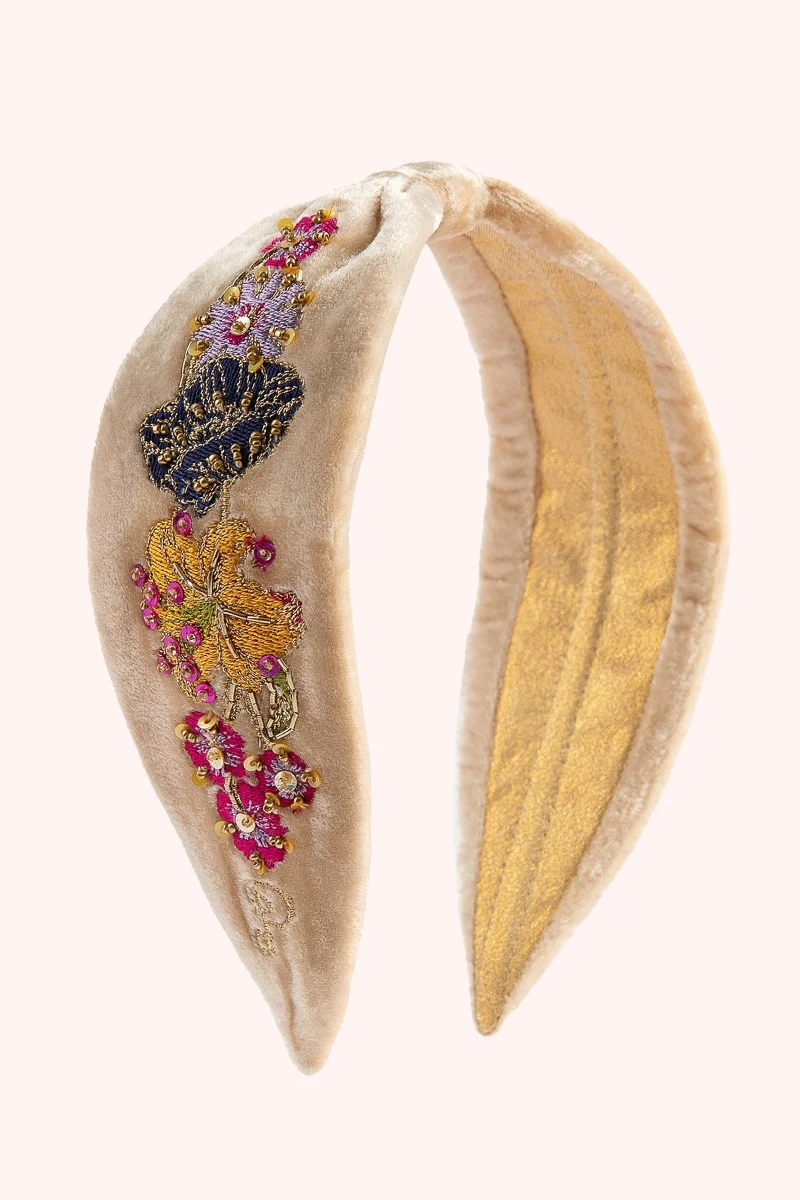 Powder Design Velvet Headband Cream Posy - Image 2