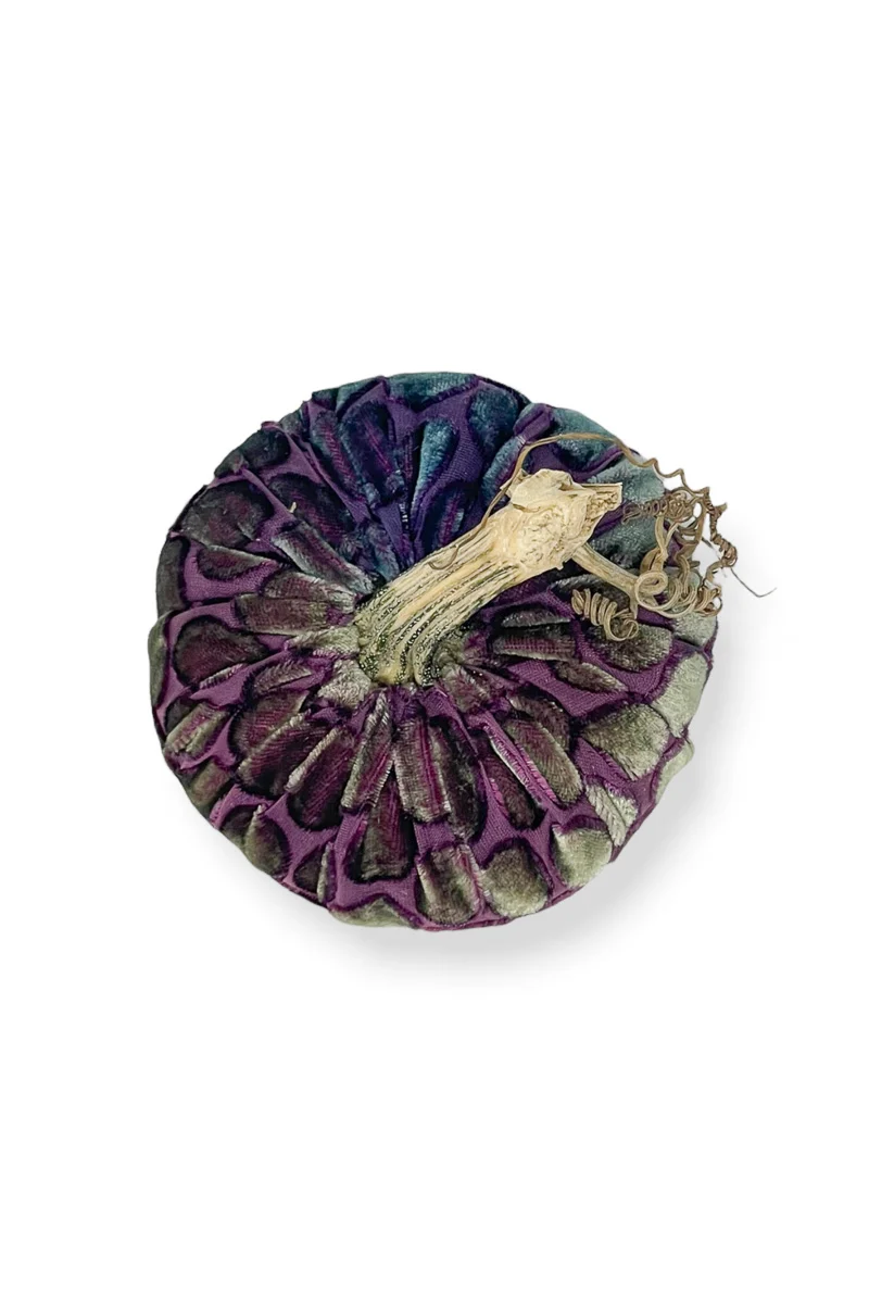 Plush Pumpkin Velvet Pumpkin 5" Peacock Dot - Image 3