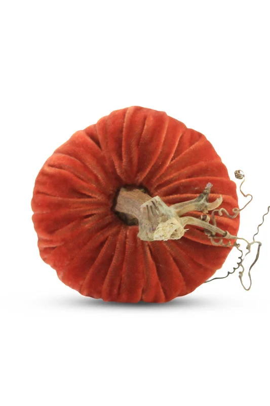 Plush Pumpkin Velvet Pumpkin 6" Apricot - Image 3