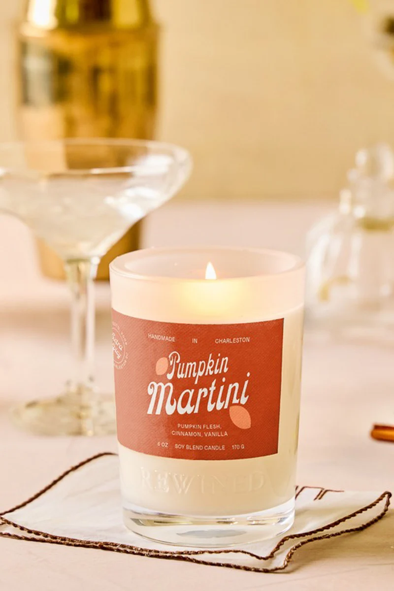 Rewined Pumpkin Martini Candle 6 oz