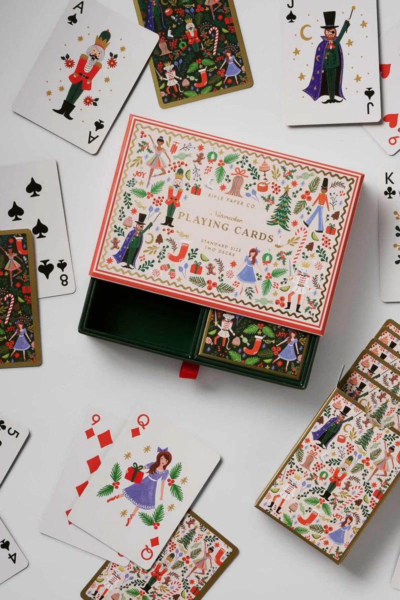 Rifle Paper Co. Holly Jolly Nutcracker Playing Card Set