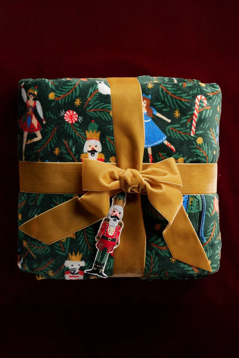 Rifle Paper Co. Nutcracker Fleece Blanket - Image 2