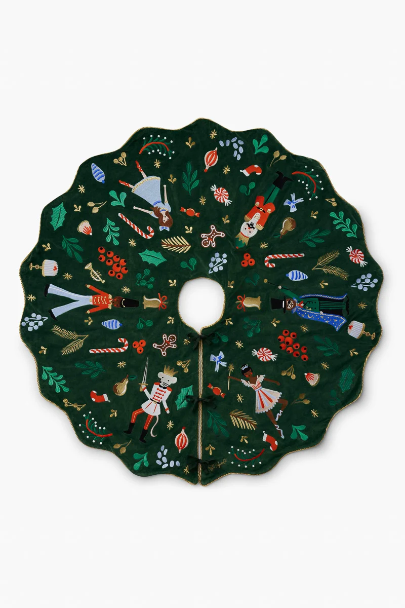 Rifle Paper Co. Nutcracker Tree Skirt 53" - Image 3