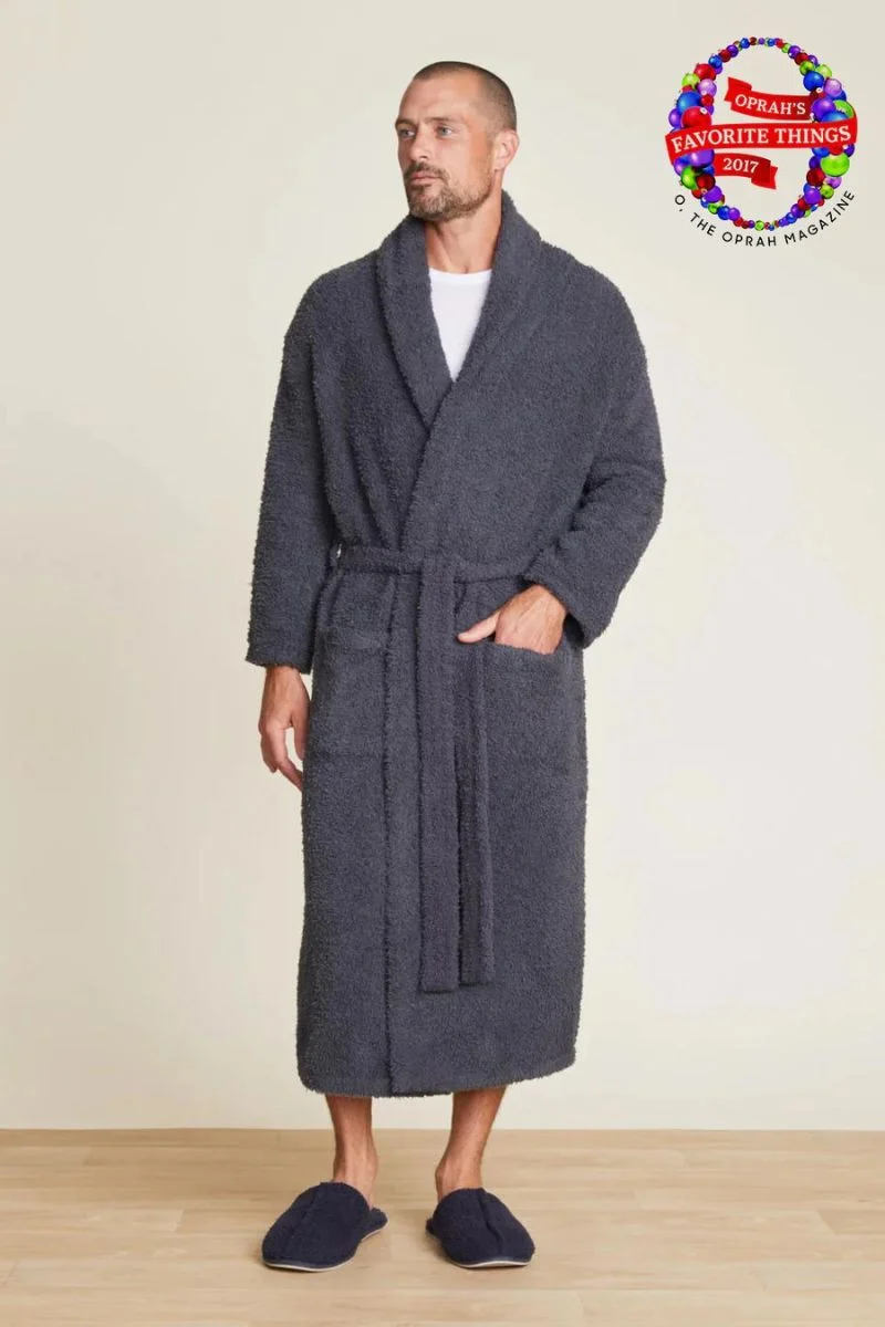 Barefoot Dreams CozyChic Adult Robe Size 2 Slate Blue - Image 2