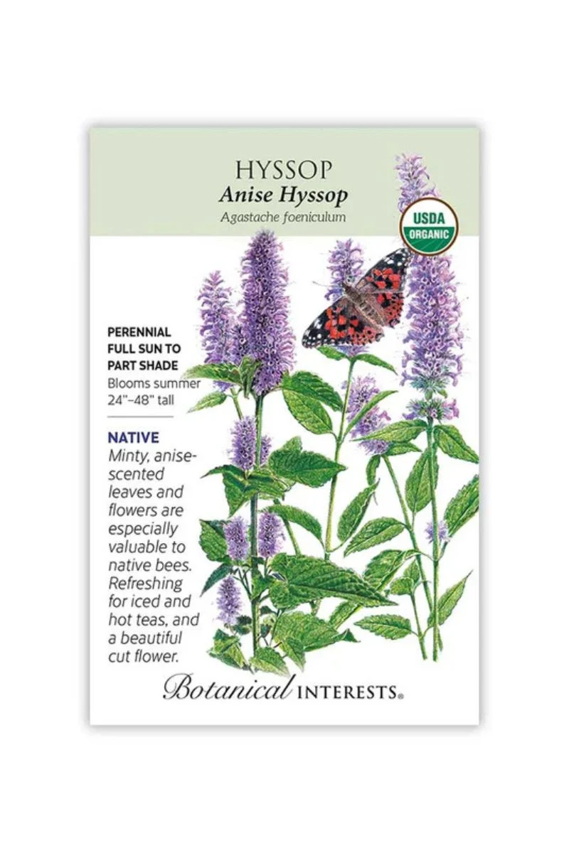 Botanical Interests Anise Hyssop Organic Seeds