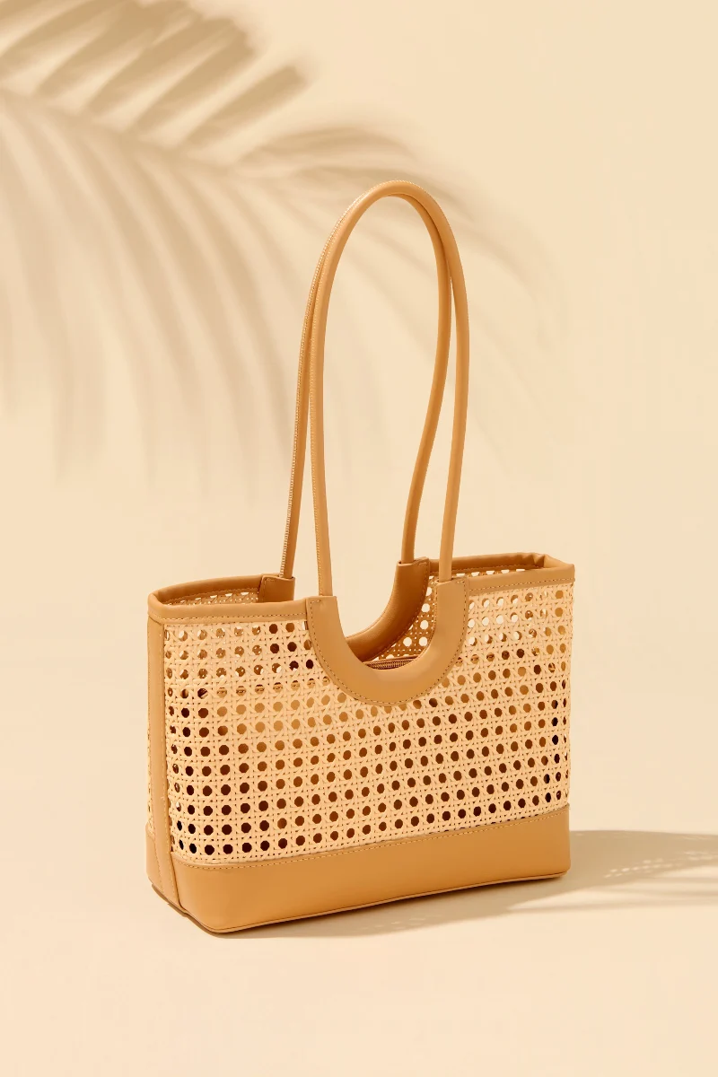 Shiraleah Lyra Mini Tote Tan