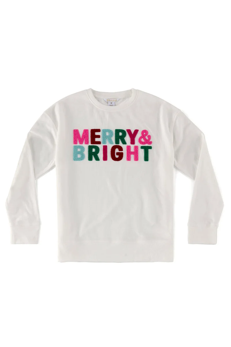 Shiraleah Merry & Bright Sweatshirt Ivory Small - Image 2