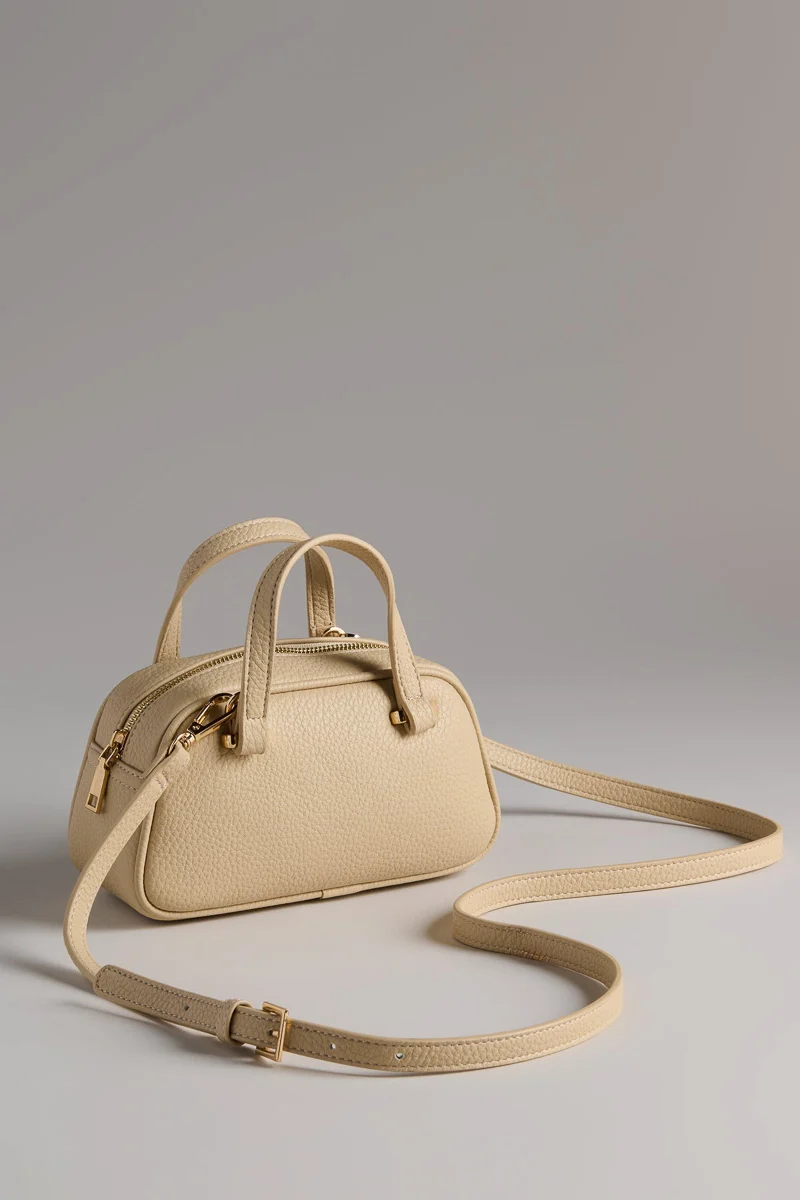 Shiraleah Vallerie Pebble Grain Mini Top Handle Bag Pebble