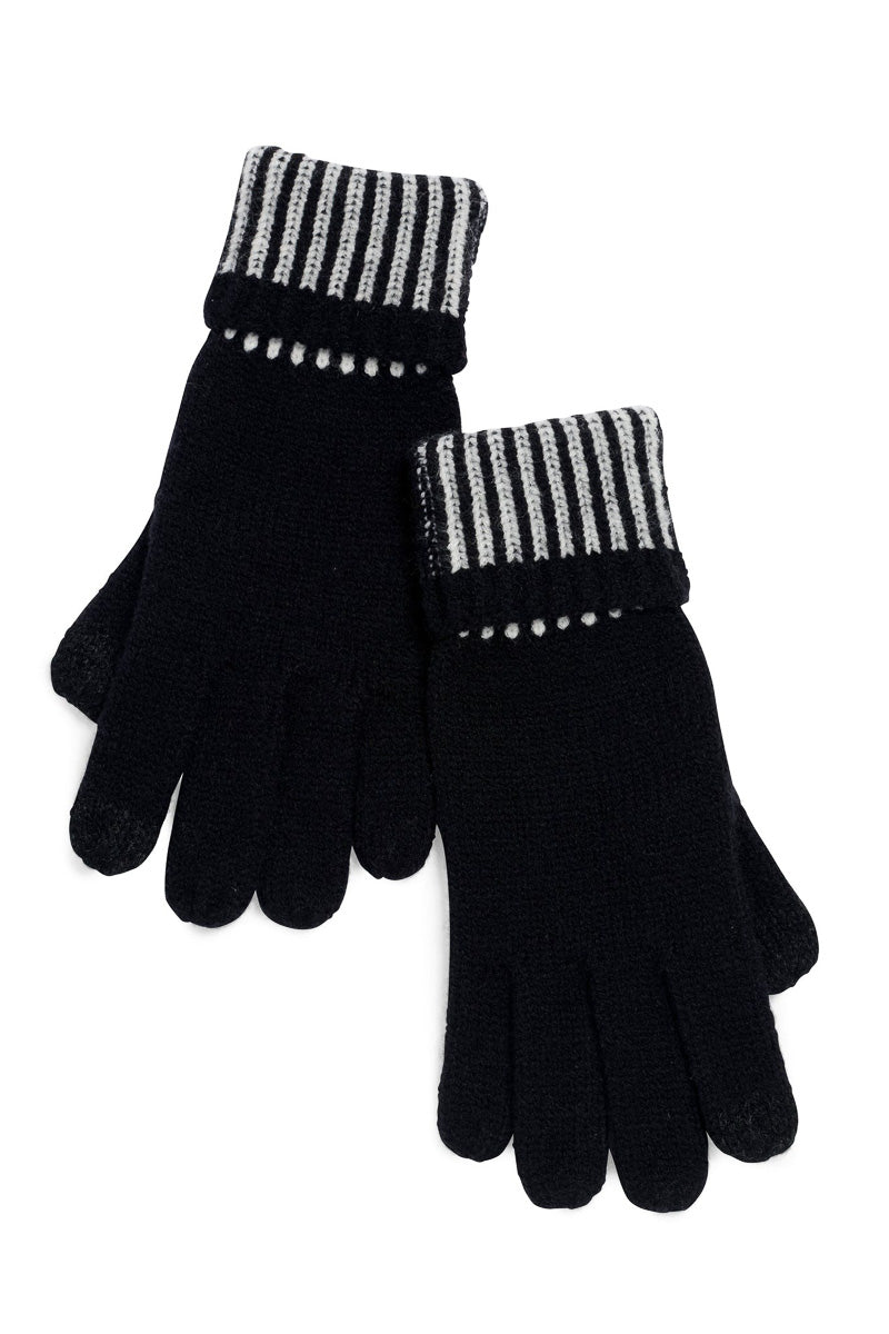 Shiraleah Ziggy Touchscreen Gloves Black - Image 2