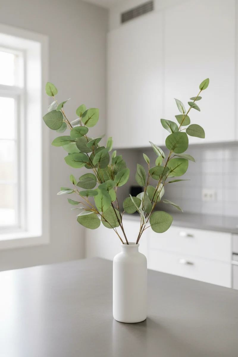 Faux Aspen Leaf Stem 38" Green