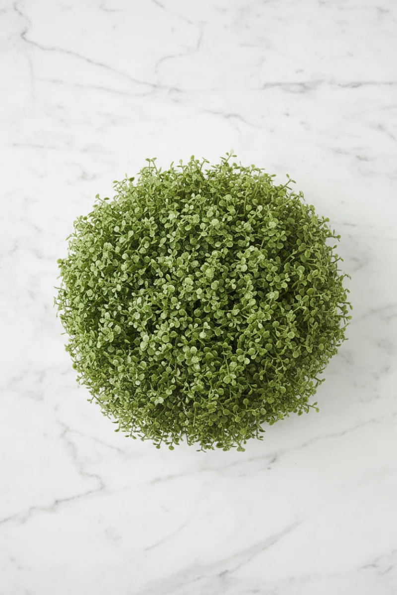 Faux Mini Boxwood Half Ball 9.5" Green