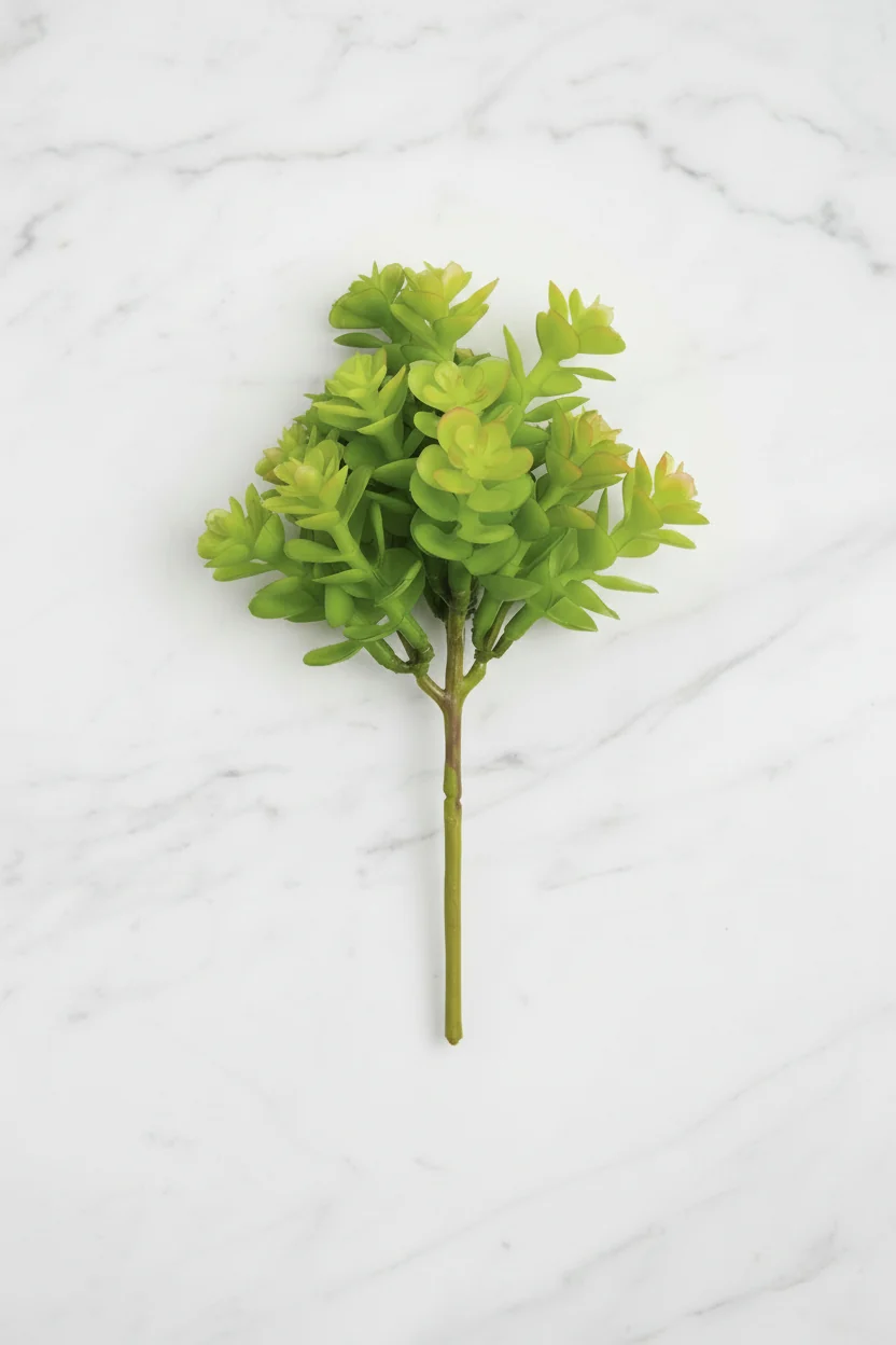 Faux Real Touch Sedum Pick 7.5" Two Tone Green