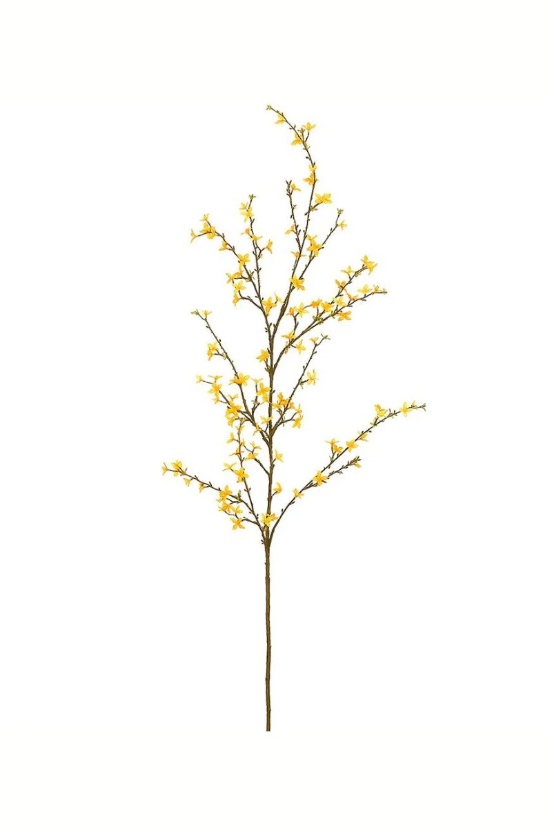 Faux Forsythia Spray 61" Yellow