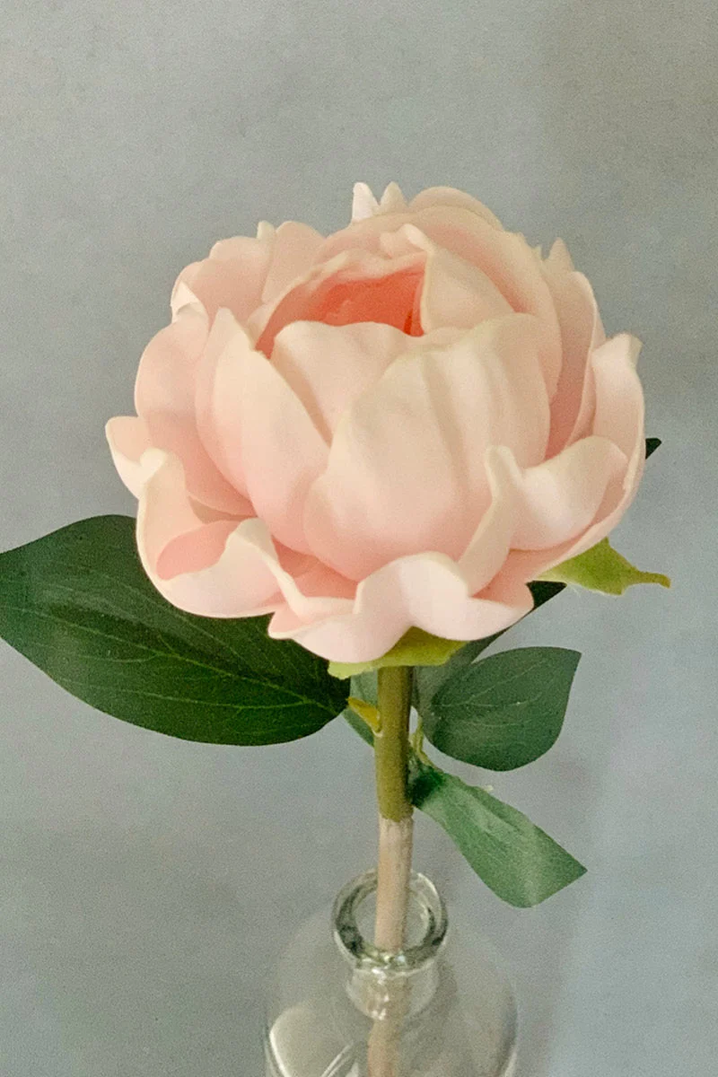 Faux Real Touch Peony Stem 20" Pink